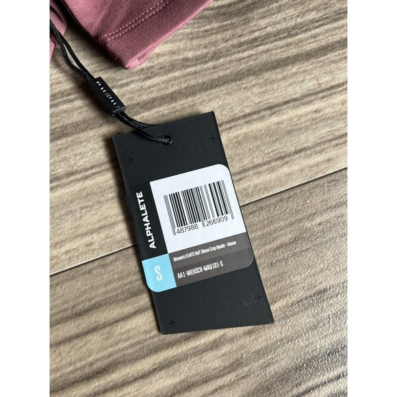 Alphalete Woman’s ELMTS Half Sleeve Crop Hoodie - Mauve , Size Small - Picture 6 of 8